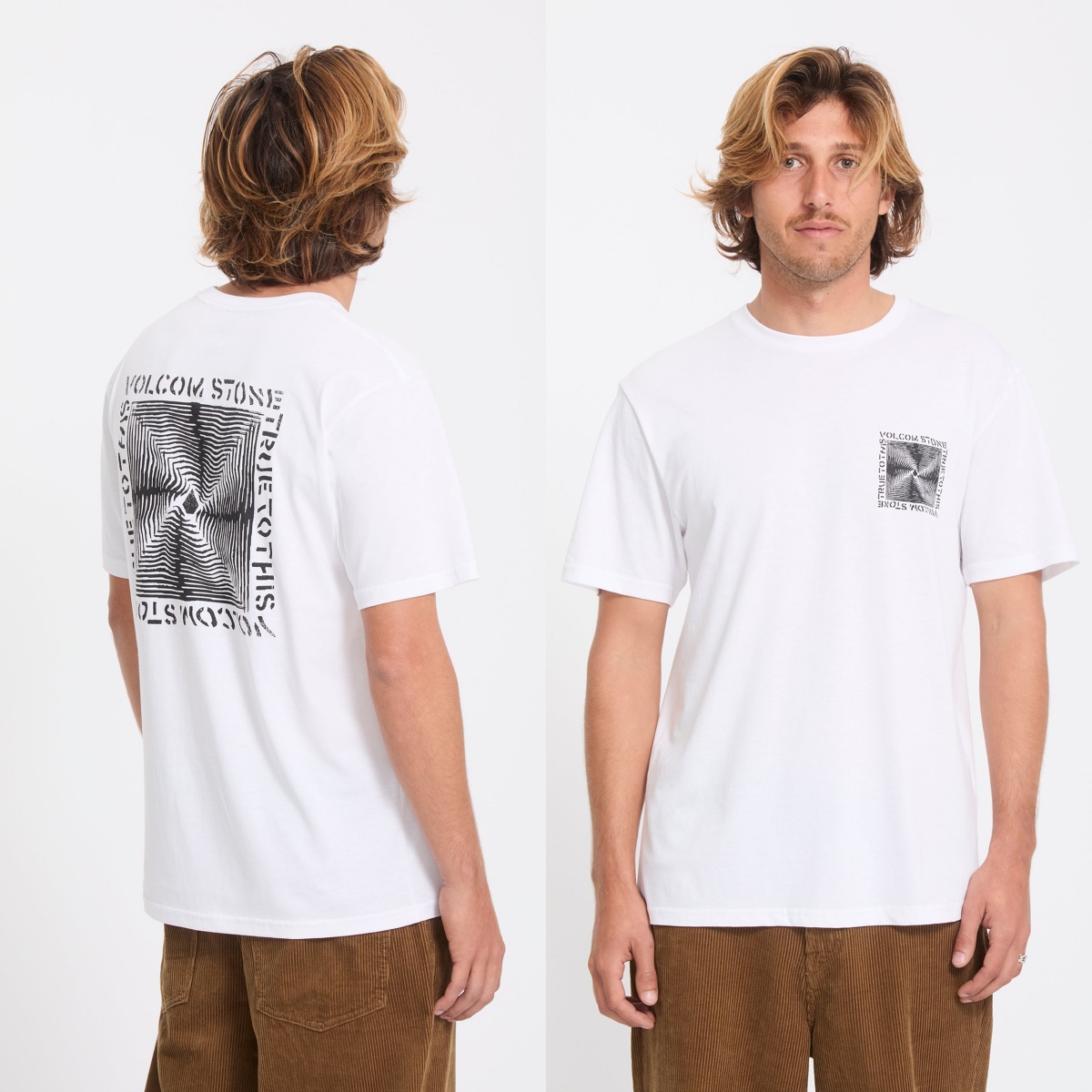 Streetwear Brand Tees - Weißes Voidstone Volcom Outdoor Extreme Sports