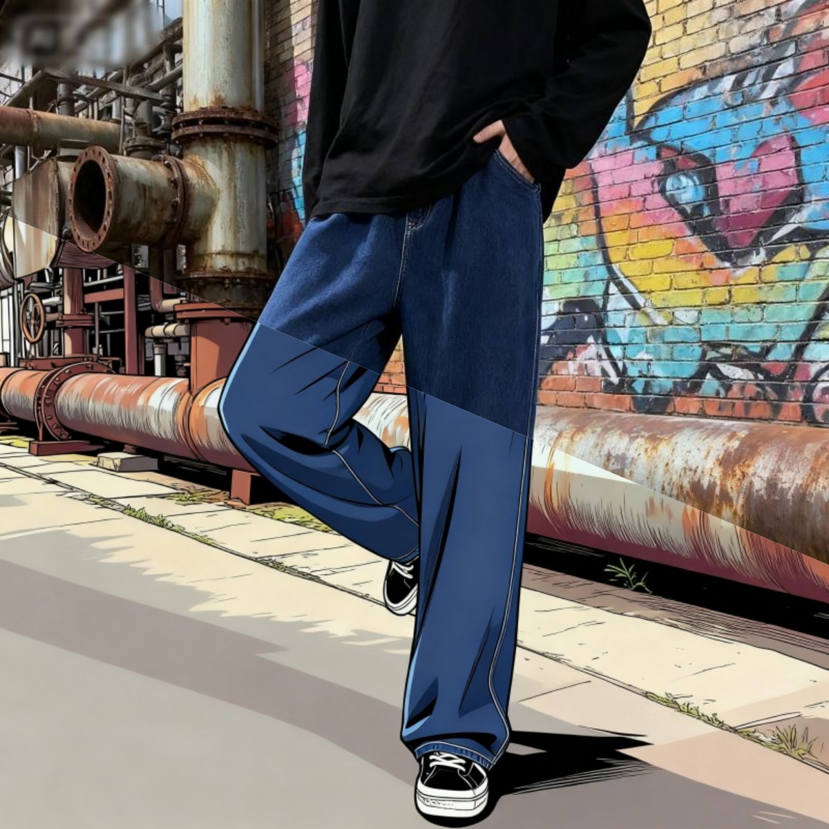 Koreanischen Stil Streetwear N – Streetwear Brand Denim Bewertung und Preis